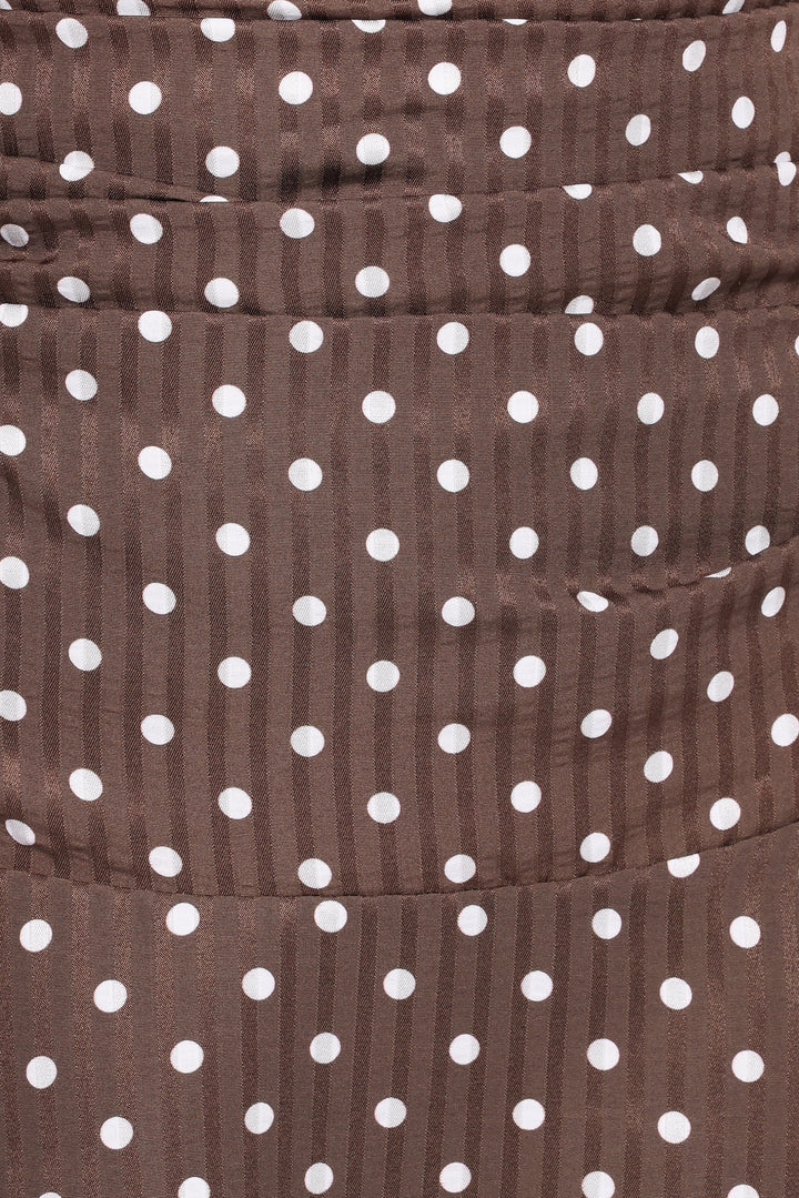 Libby Mini Dress - Brown Polka Dot