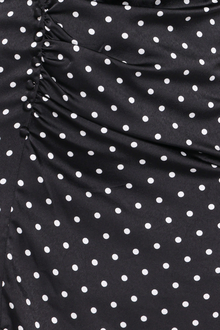 Lisbeth Midi Dress - Black Polka Dot