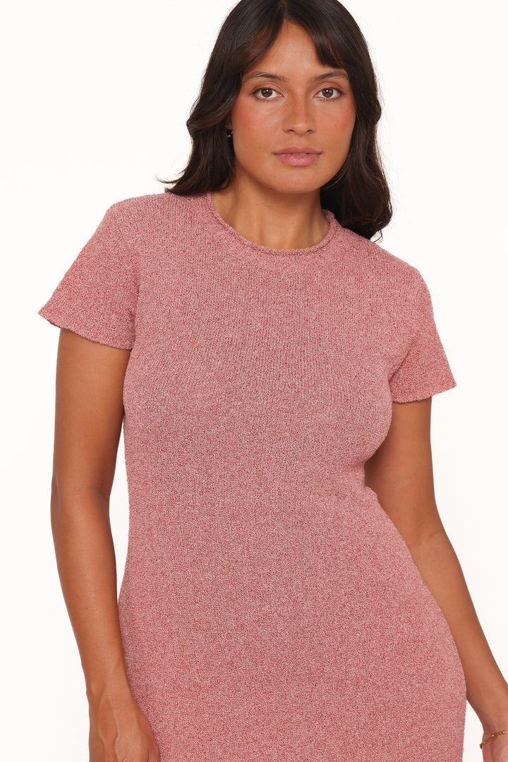 Lowell Knit Maxi Dress - Brick Red