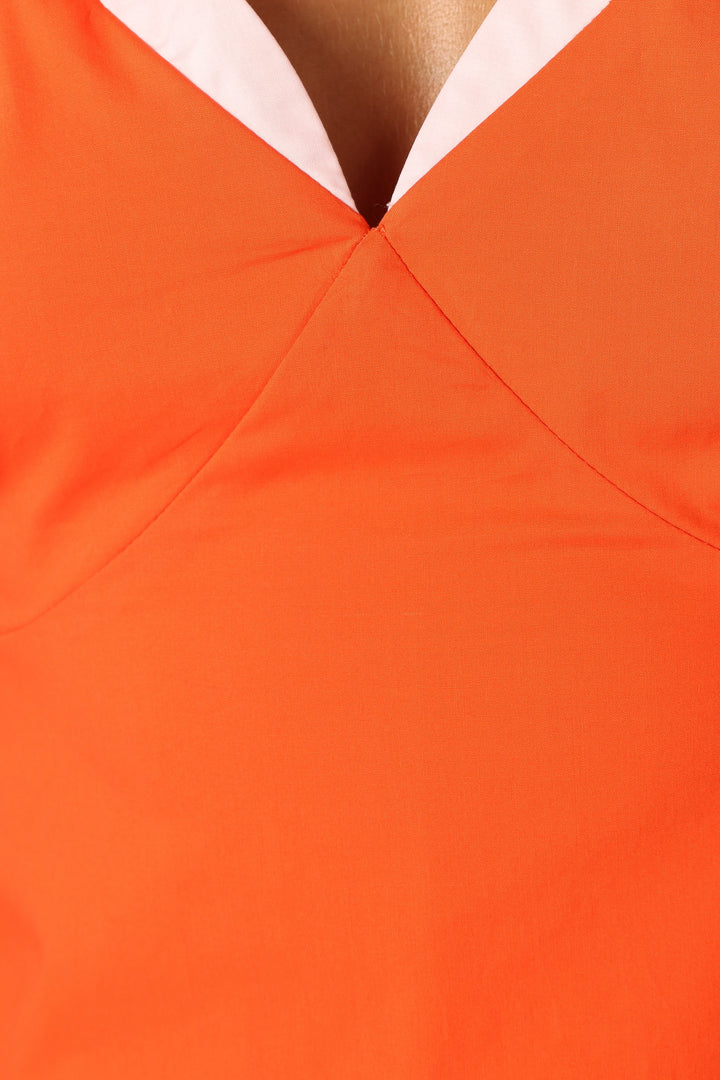 Lyle Mini Dress - Orange/Pink