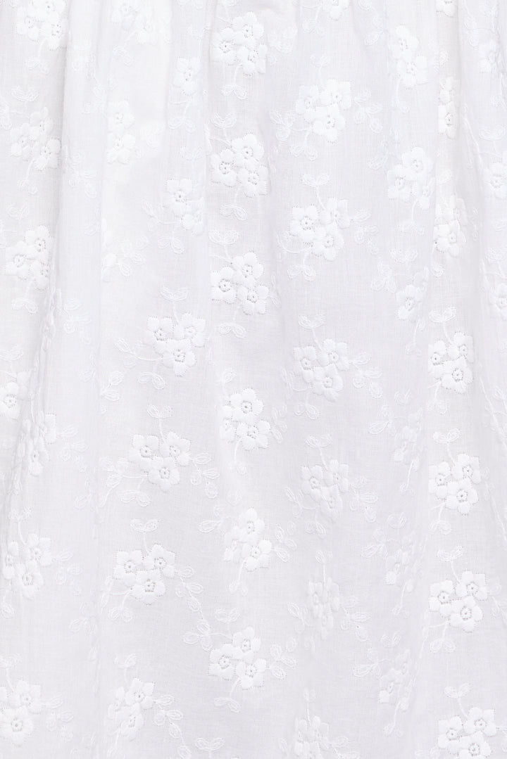 Lynne Mini Dress - White Broderie