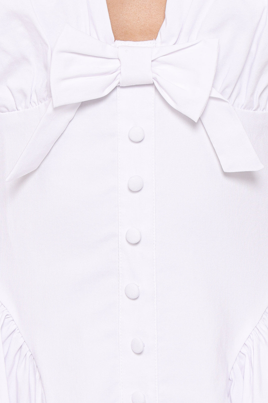 Lyssa Bow Front Mini Dress - White