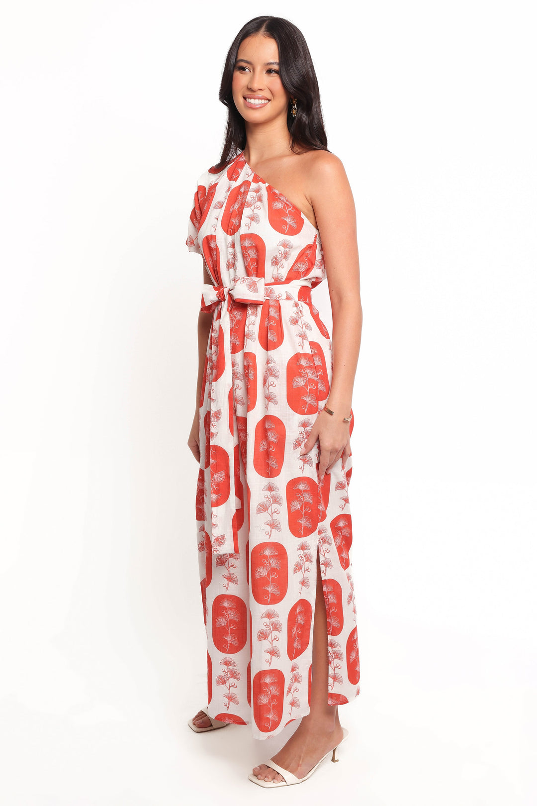 Mary Maxi Dress - Red/White