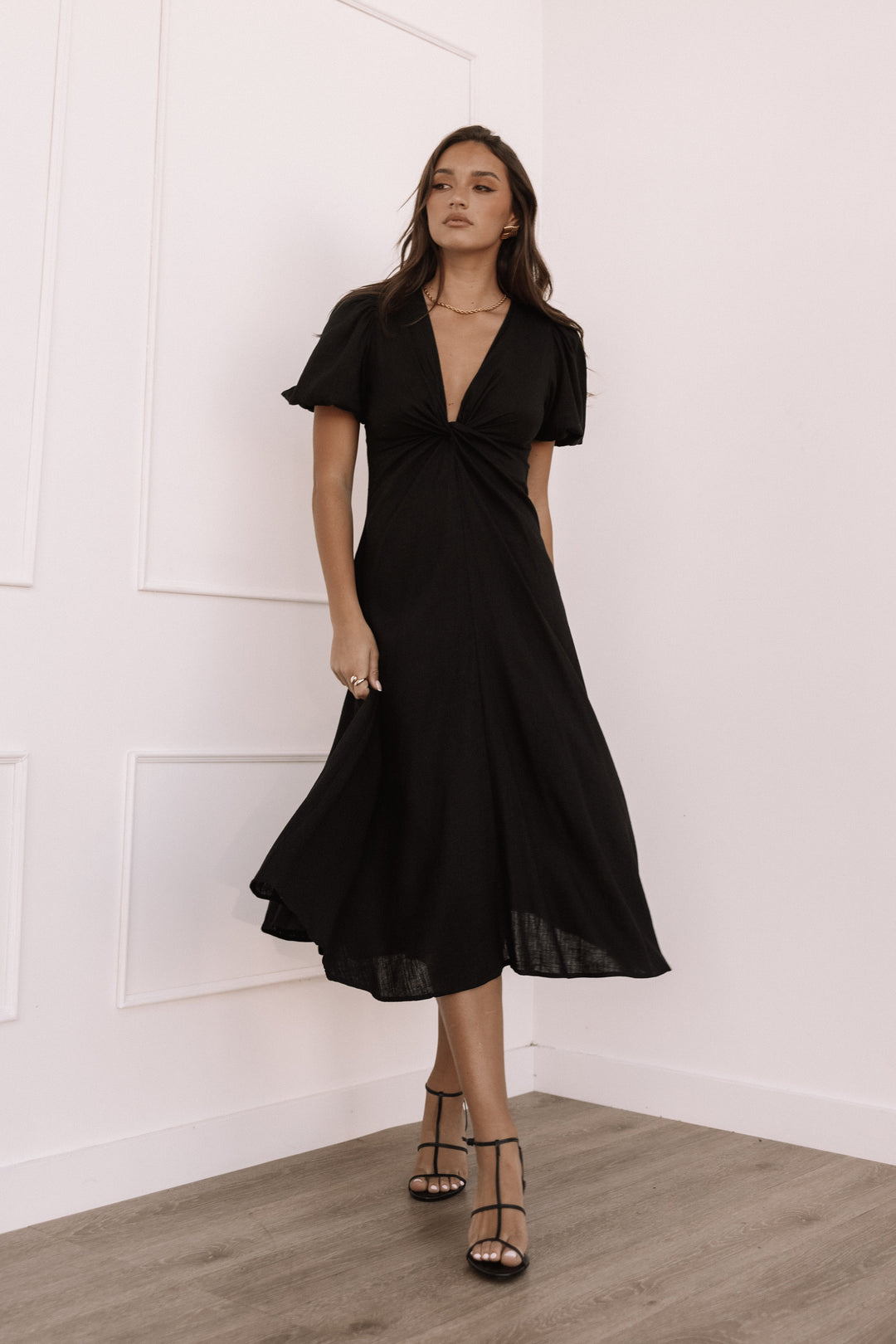 Matilda Midi Dress - Black