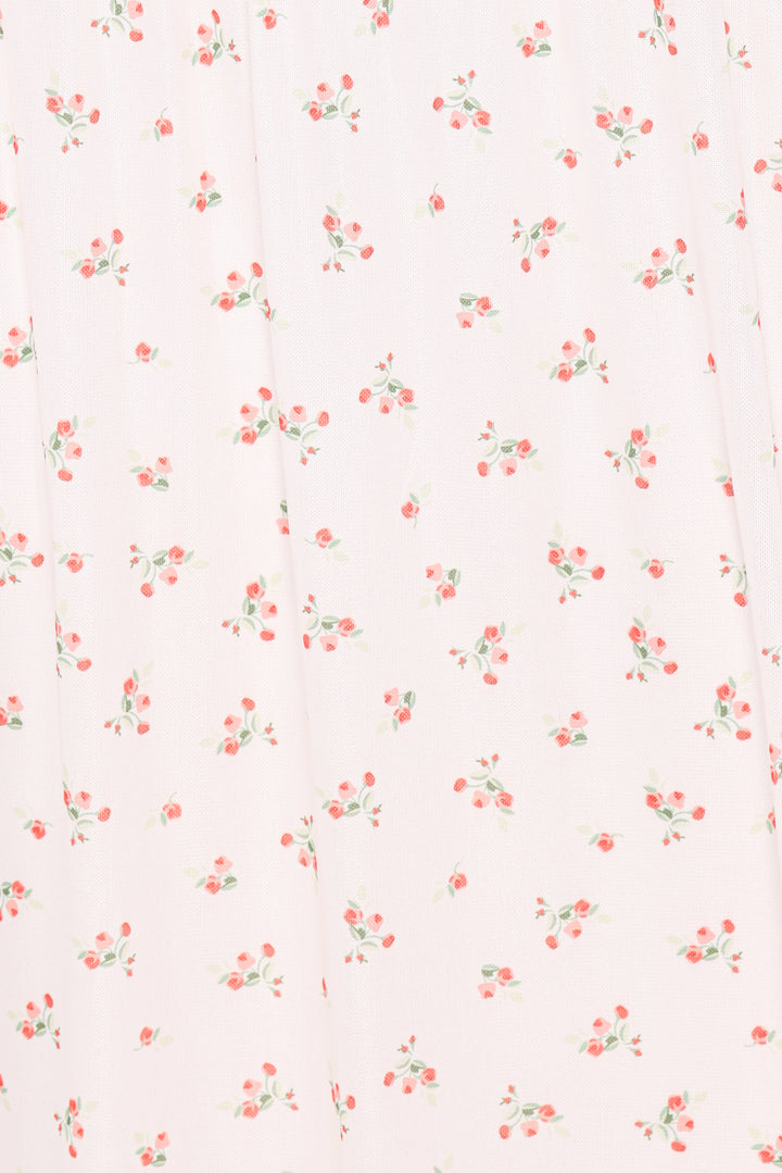 Mayven Maxi Dress - White Ditsy