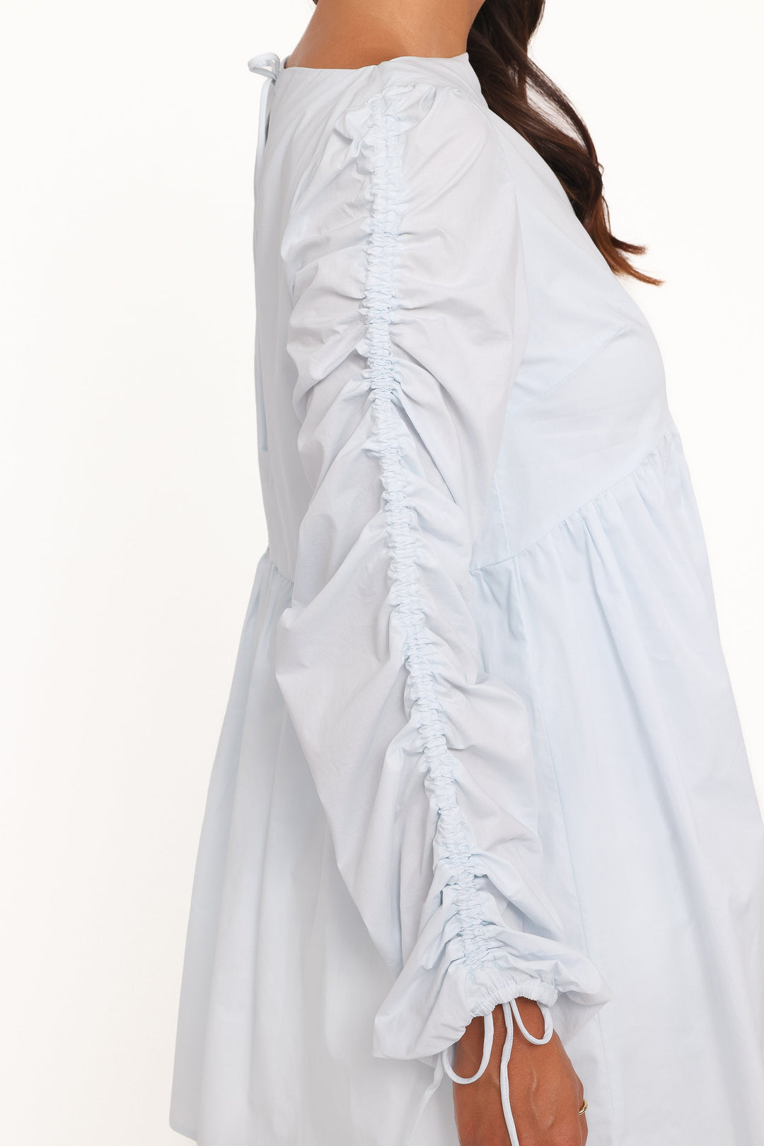 Micaela Long Sleeve Mini Dress - Baby Blue