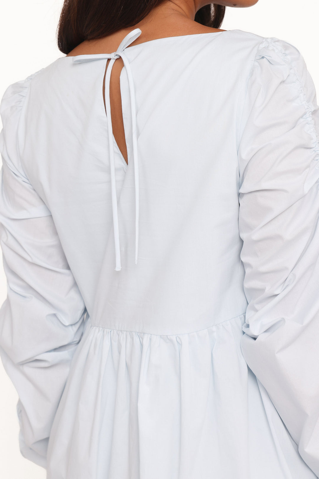 Micaela Long Sleeve Mini Dress - Baby Blue