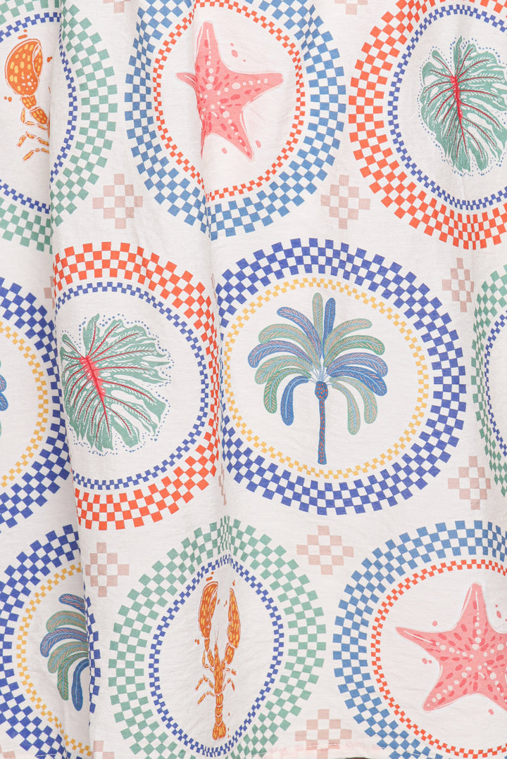 Micah Mini Dress - Beach Print
