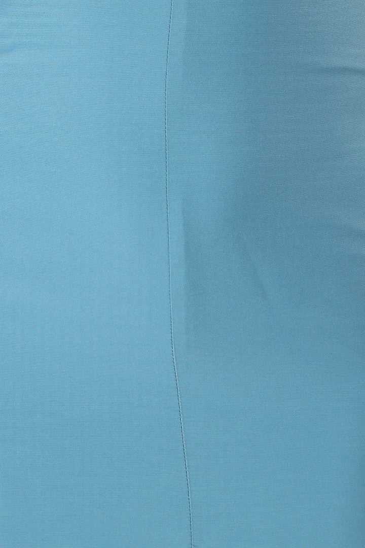 Michael Ruched Strap Maxi Dress - Blue