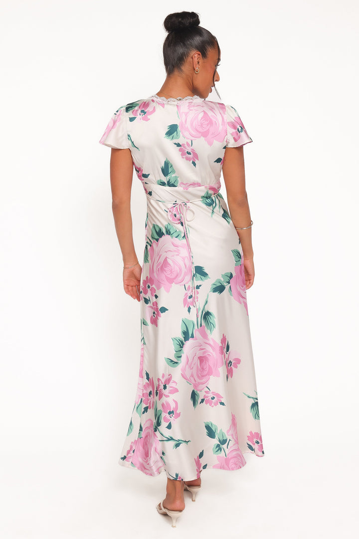 Mirelda Midi Dress - Pink Floral