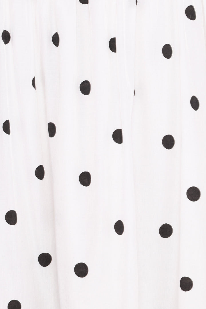 Mona Mini Dress - Black Polka