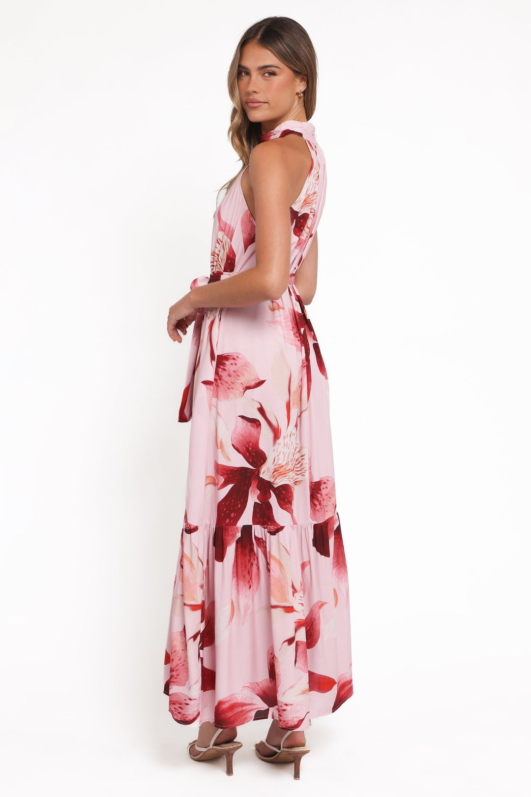 Monae Halterneck Maxi Dress - Blush Lily