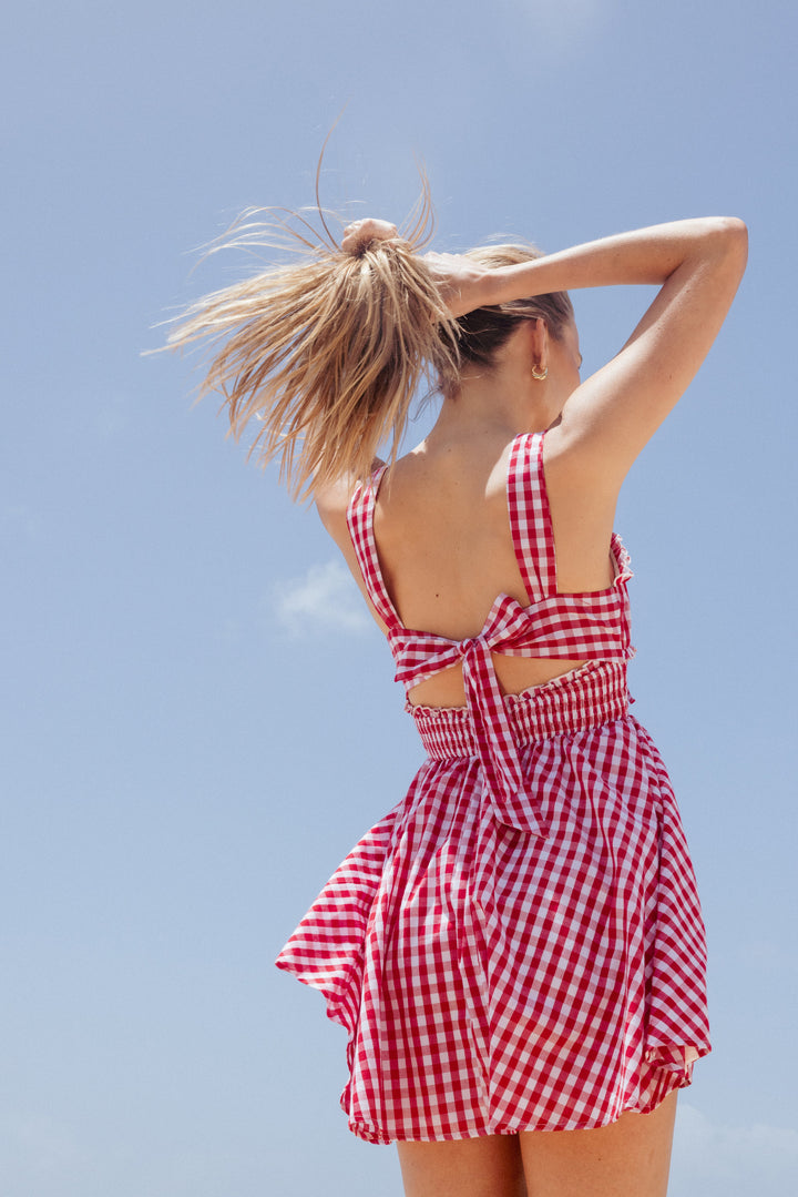 Naima Mini Dress - Red Gingham