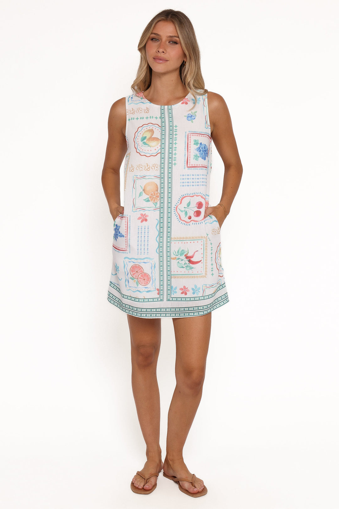 Nalu Mini Dress - Multi Beach Print