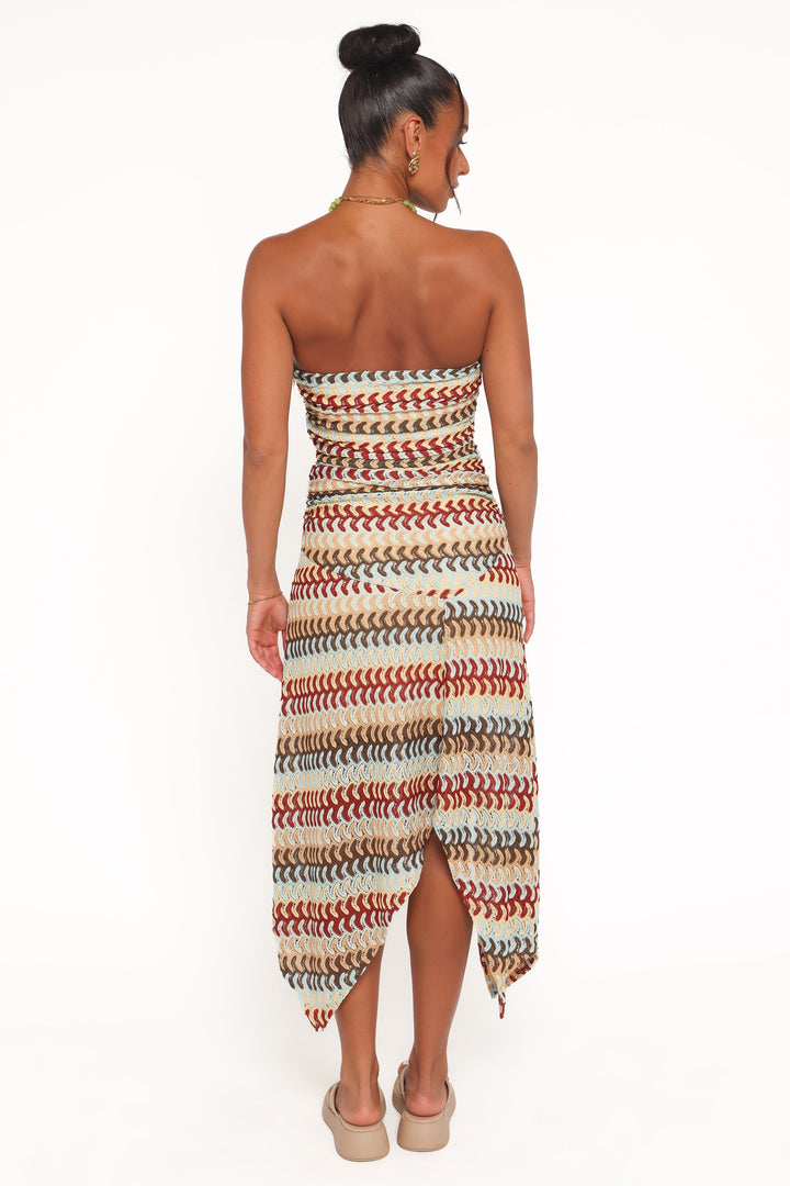 Navia Midi Dress - Multi Stripe