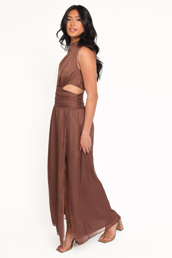 Neveah Sleeveless Maxi Dress - Chocolate