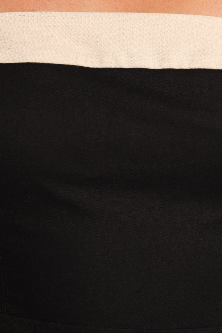 Olinda Mini Dress - Black/Cream