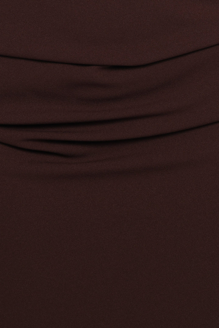 Ongelique Halterneck Maxi Dress - Brown