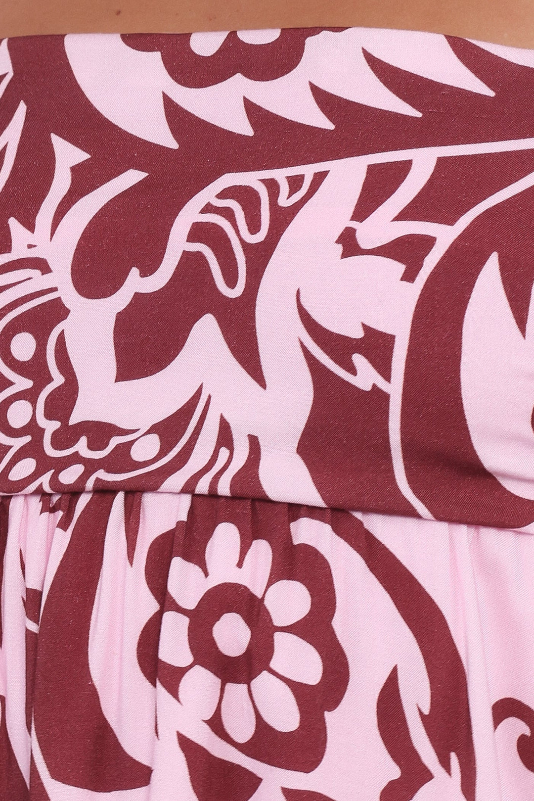 Ottilia Mini Dress - Pink Brown Paisley
