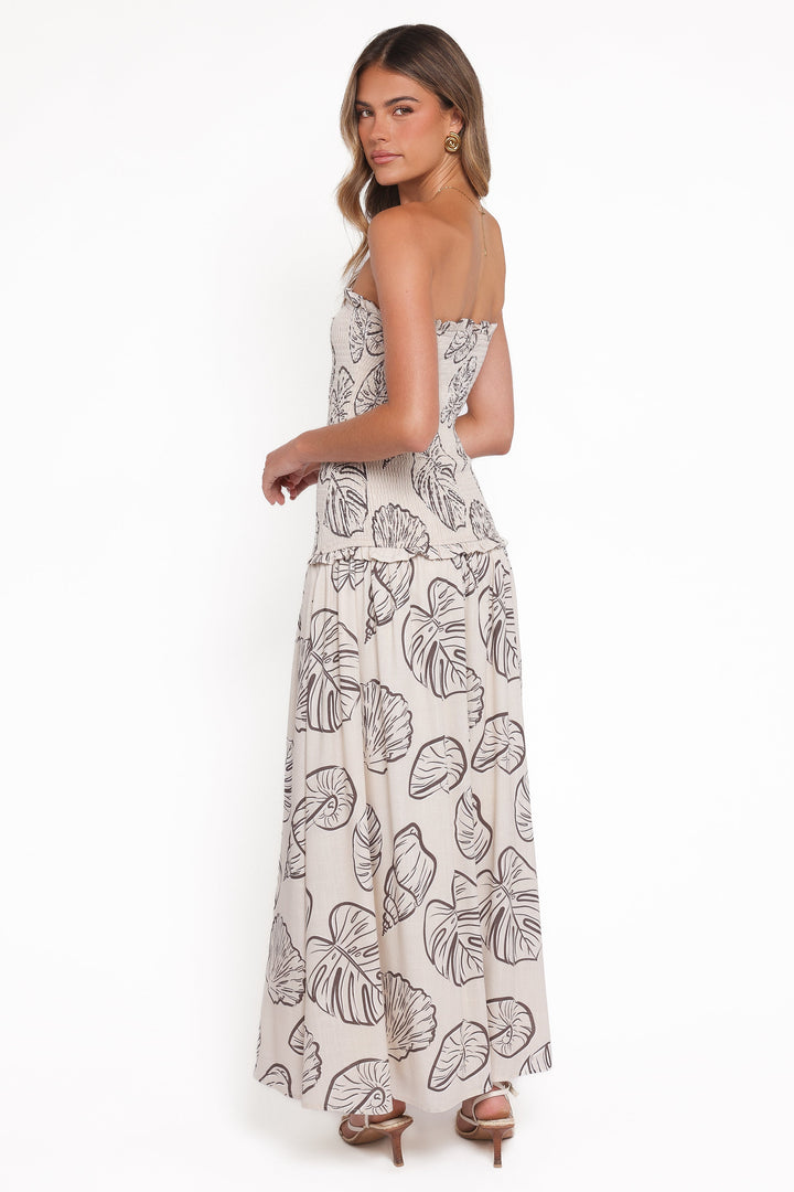 Parkway Maxi Dress - Cream Shells