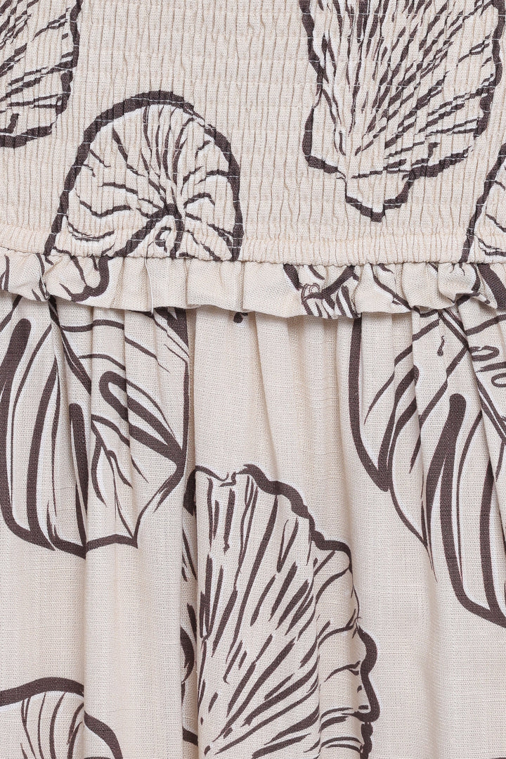 Parkway Maxi Dress - Cream Shells