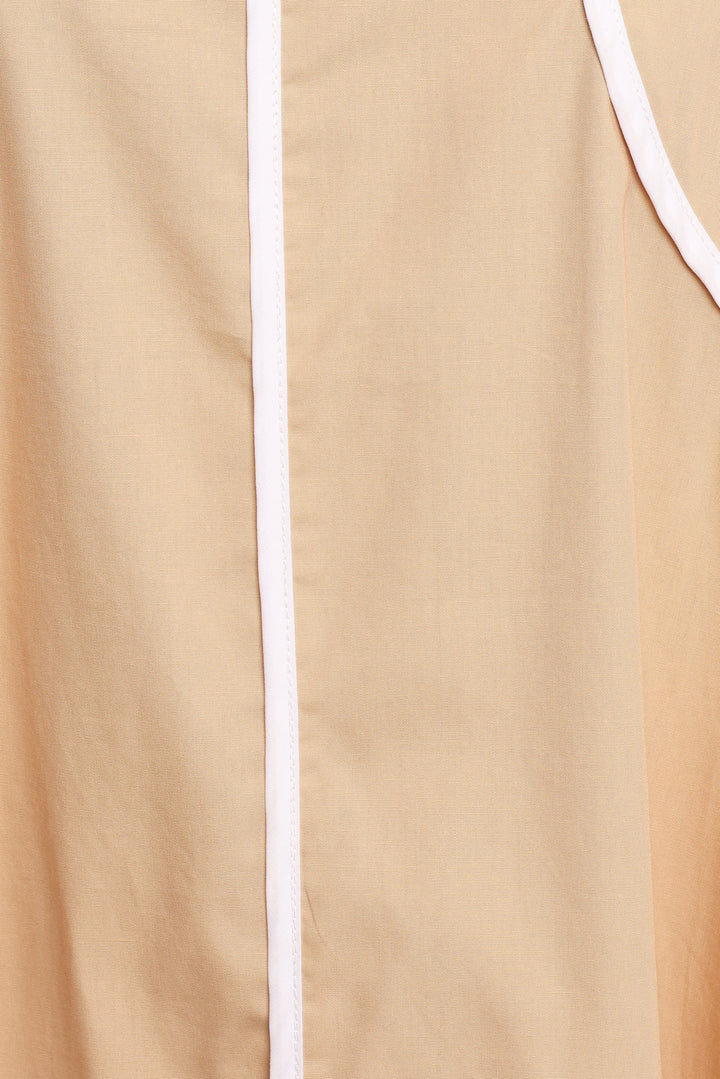 Peppa Maxi Dress - Beige/White