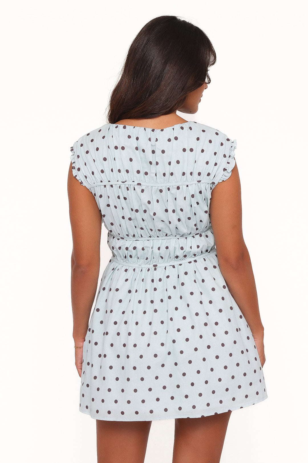 Pipper Mini Dress - Blue Polka Dot