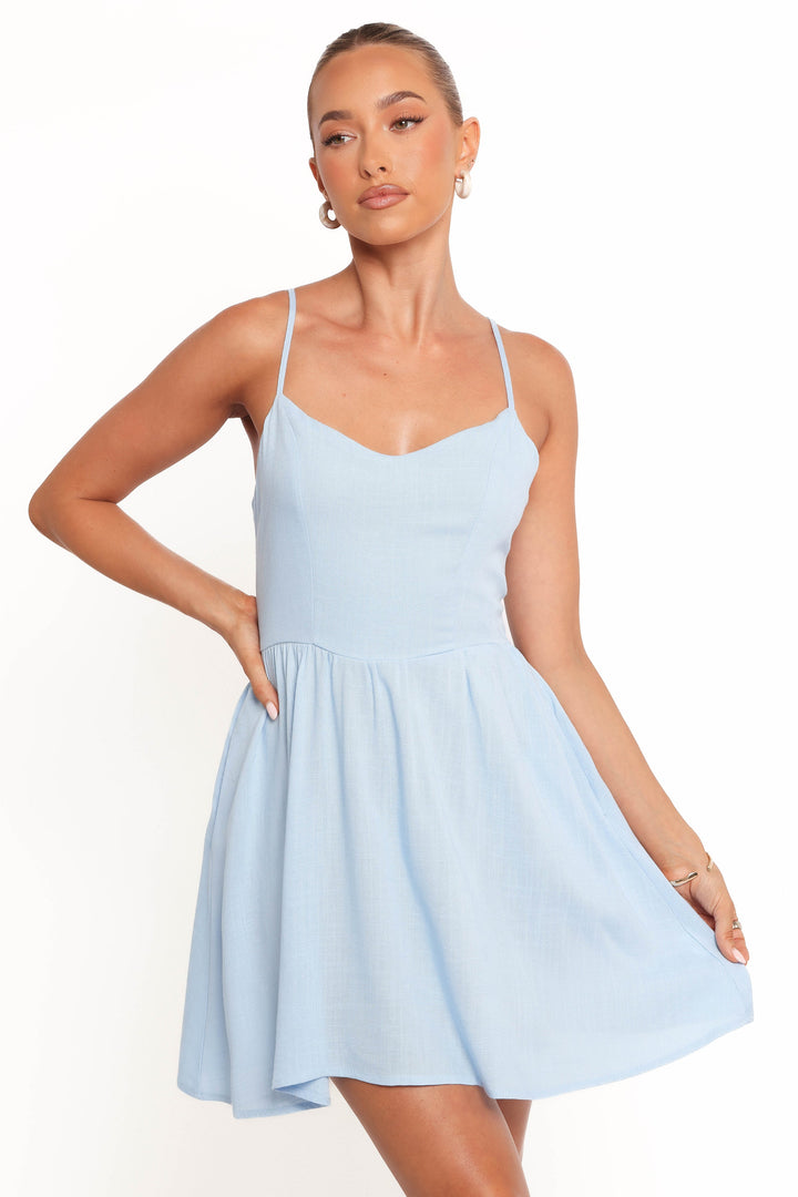 Polly Mini Dress - Cornflower Blue