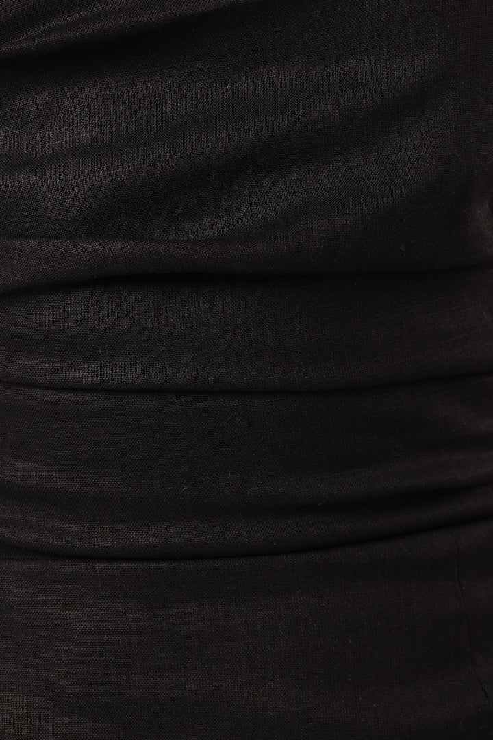 Romi Linen Dress - Black