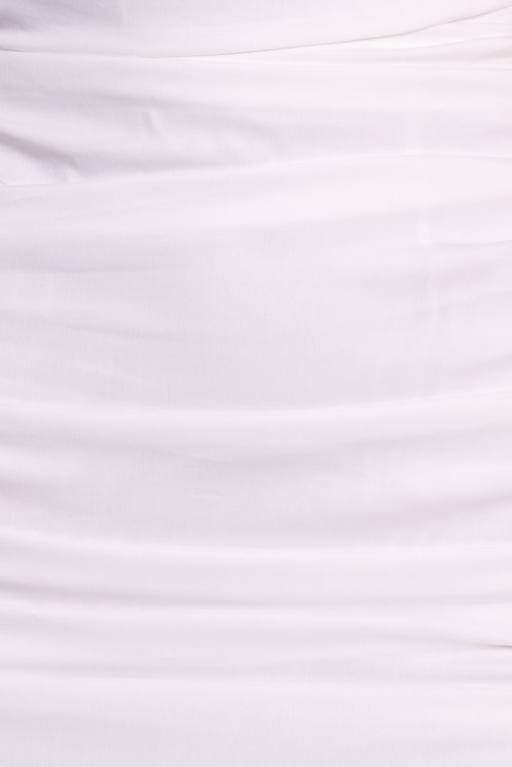 Roni One Shoulder Frill Mini Dress - Ivory