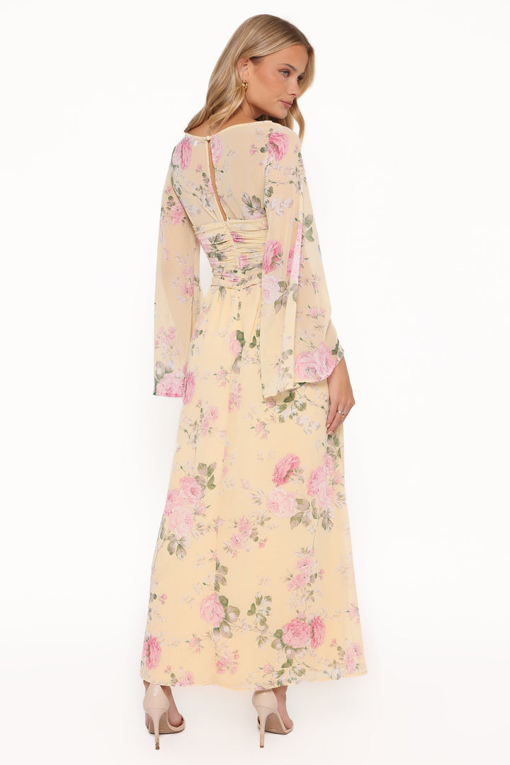 Samara Maxi Dress - Yellow Floral