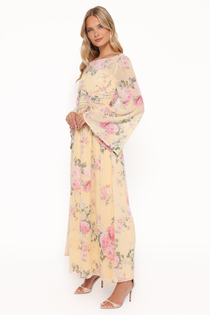 Samara Maxi Dress - Yellow Floral