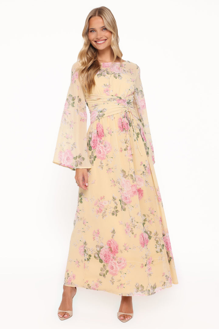 Samara Maxi Dress - Yellow Floral