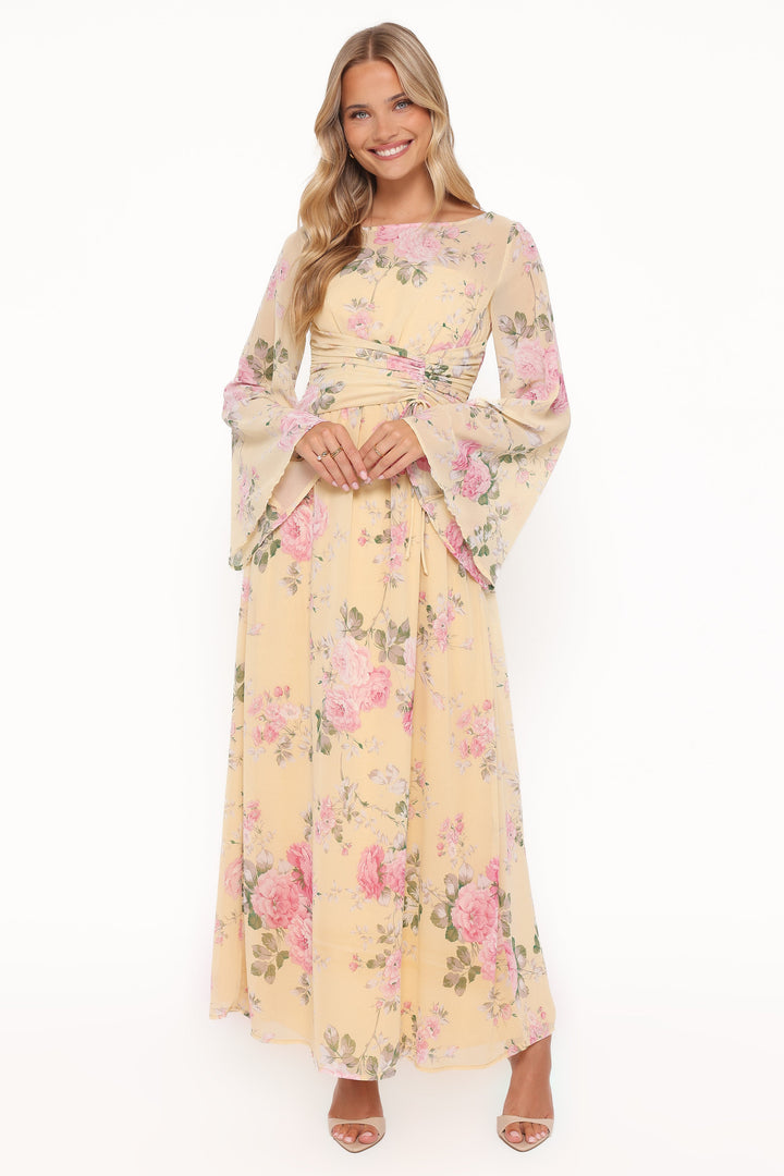 Samara Maxi Dress - Yellow Floral