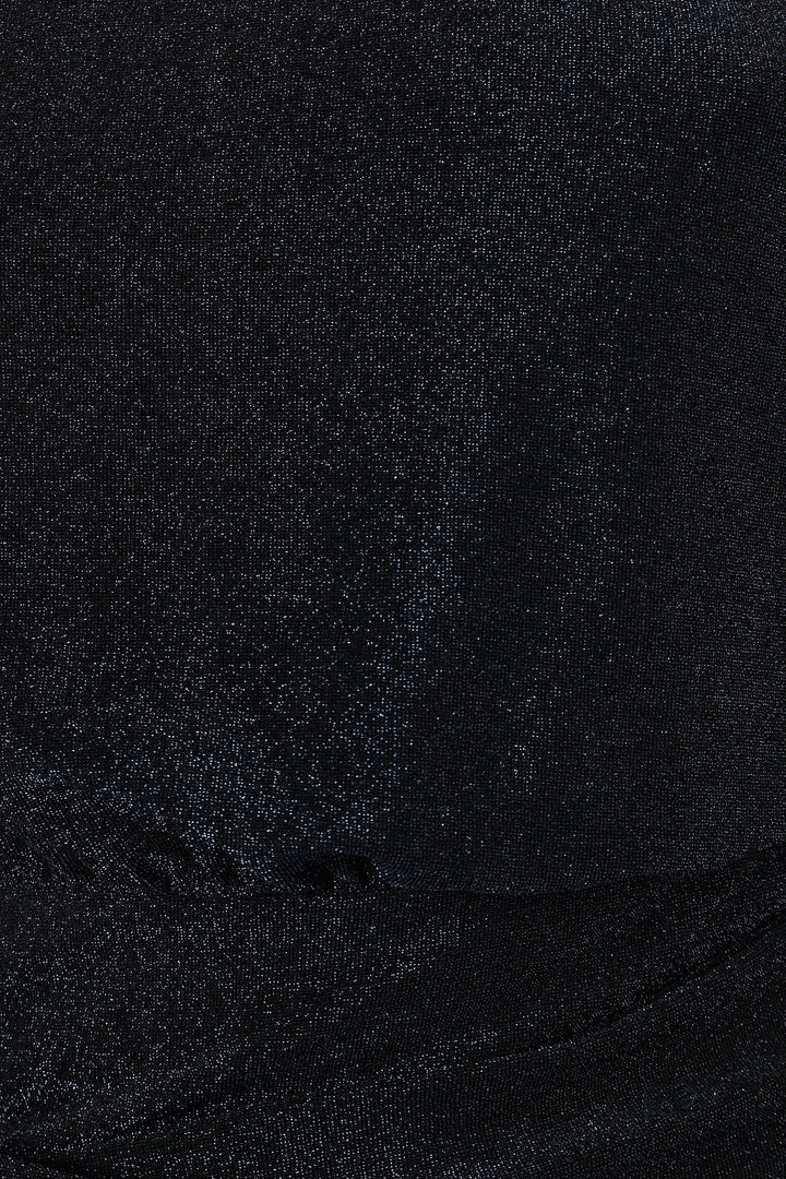 Santiago Off Shoulder Midi Dress - Navy