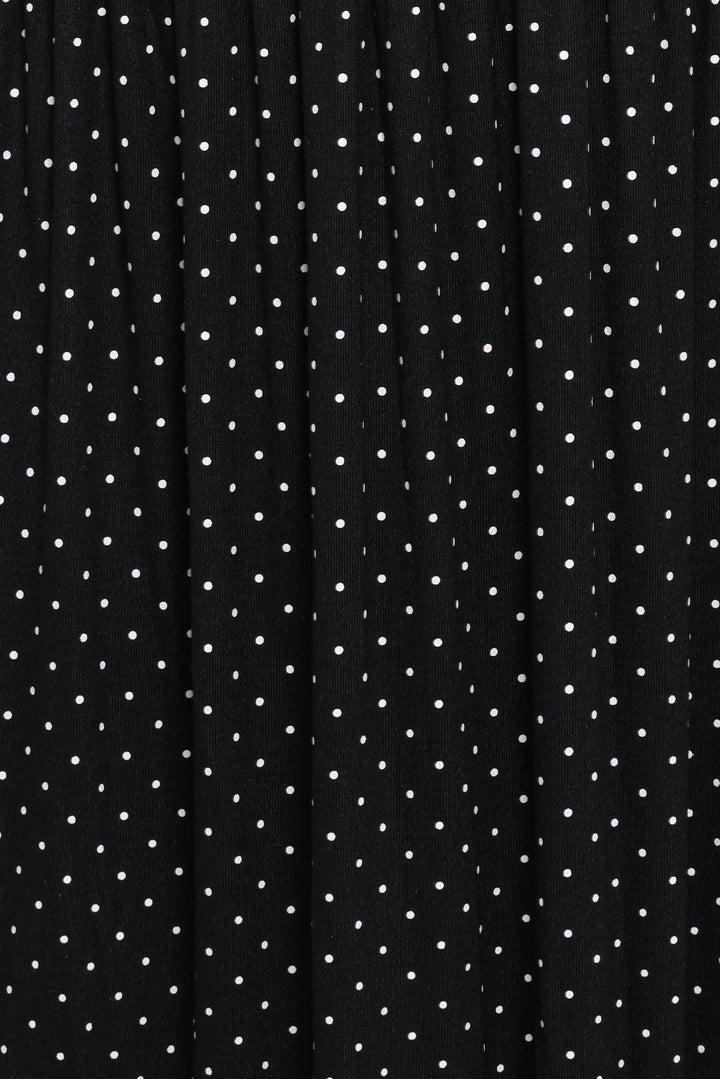 Shirley Maxi Dress - Black Polka Dot
