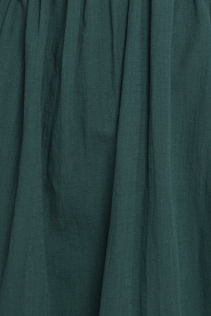Sullivan Puff Sleeve Maxi Dress - Forest Green