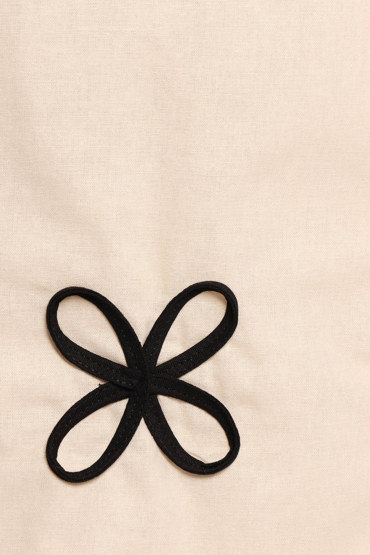 Thalia Mini Dress - Cream/Black