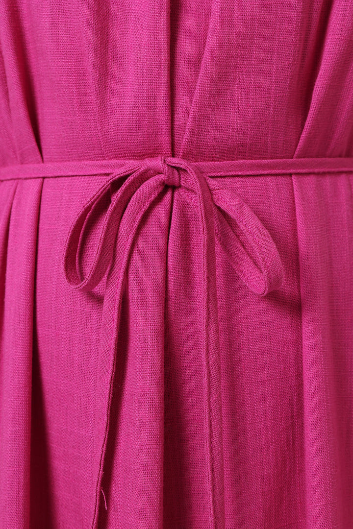 View Halterneck Maxi Dress - Magenta