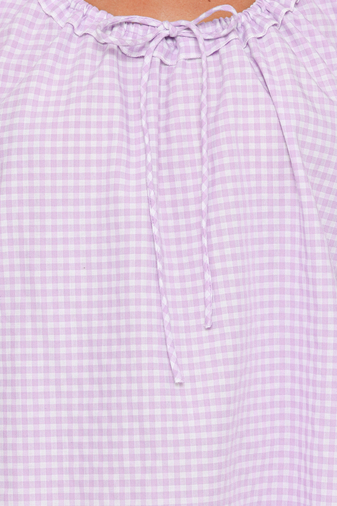Wendy Mini Dress - Lilac Gingham