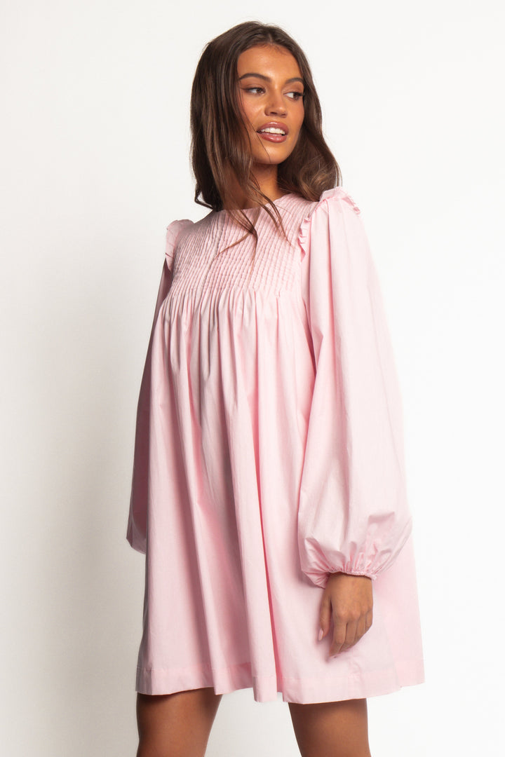 Wyatt Long Sleeve Mini Dress - Pink