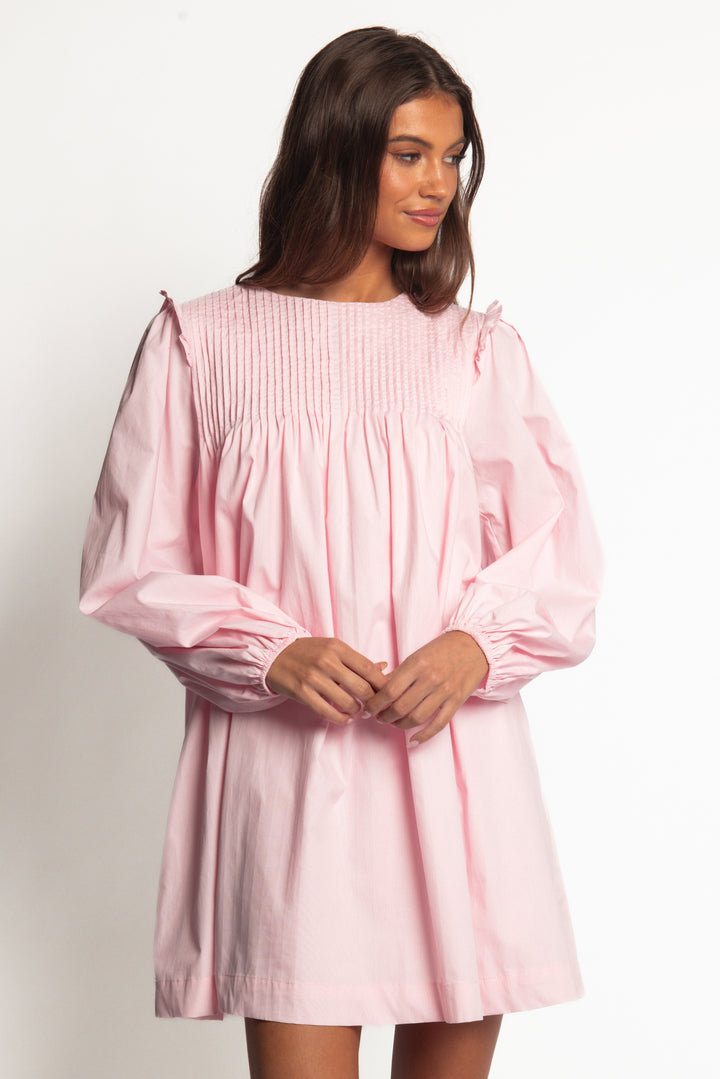 Wyatt Long Sleeve Mini Dress - Pink