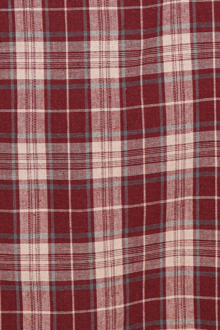 Yaris Mini Dress - Burgundy Plaid
