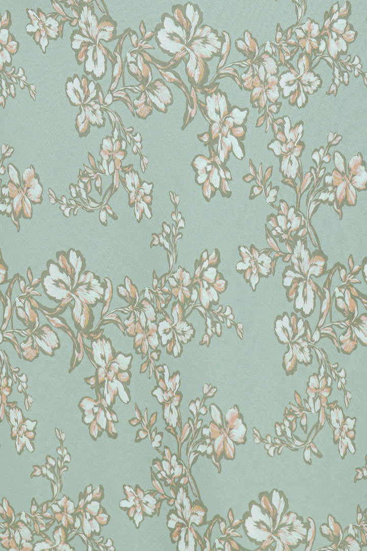 Yolanda Long Sleeve Maxi Dress - Sage Green Floral