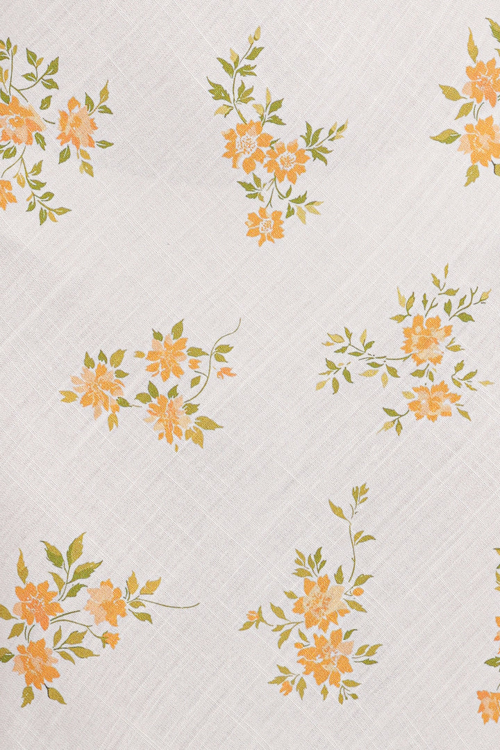 Zinnia Midi Dress - Yellow Floral