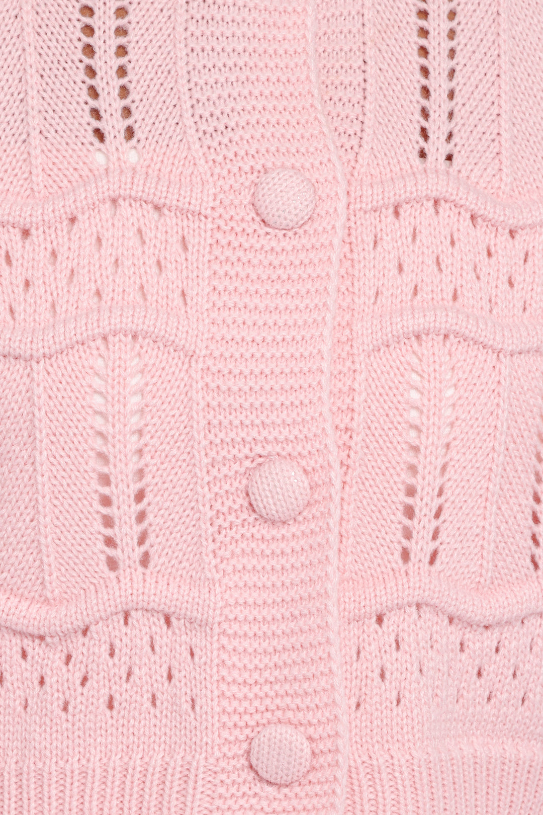Aidy Crop Button Front Cardigan - Pink