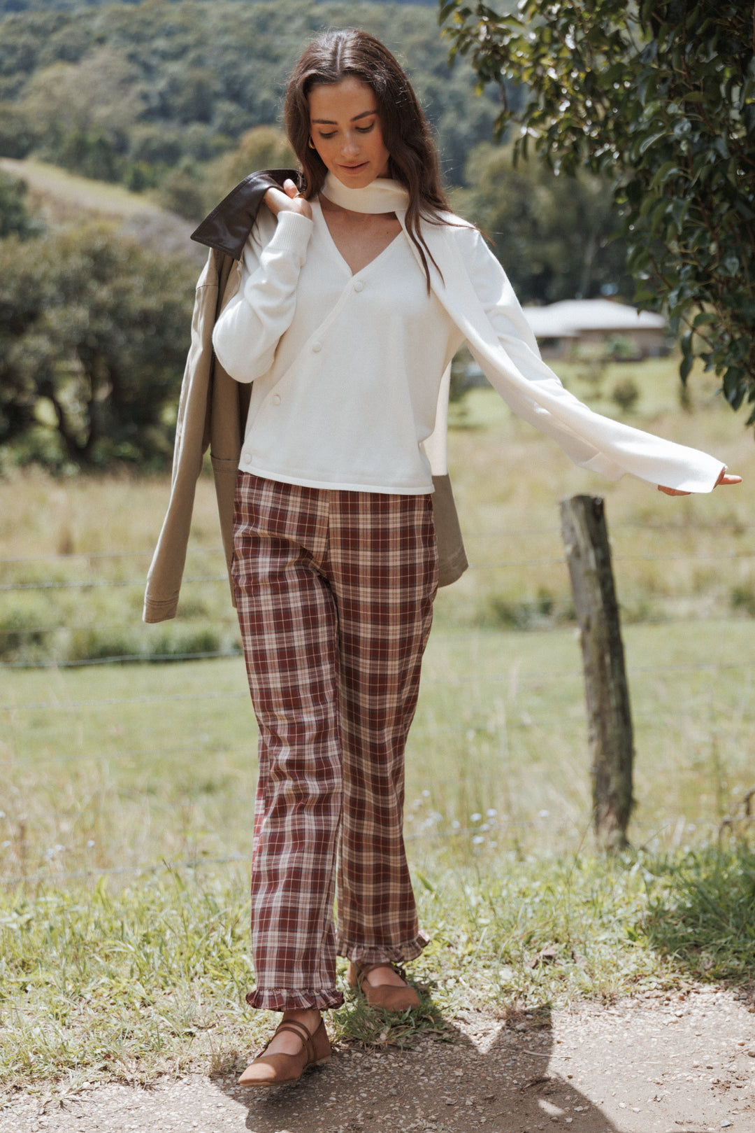 Cassinda Scarf Cardigan - Cream
