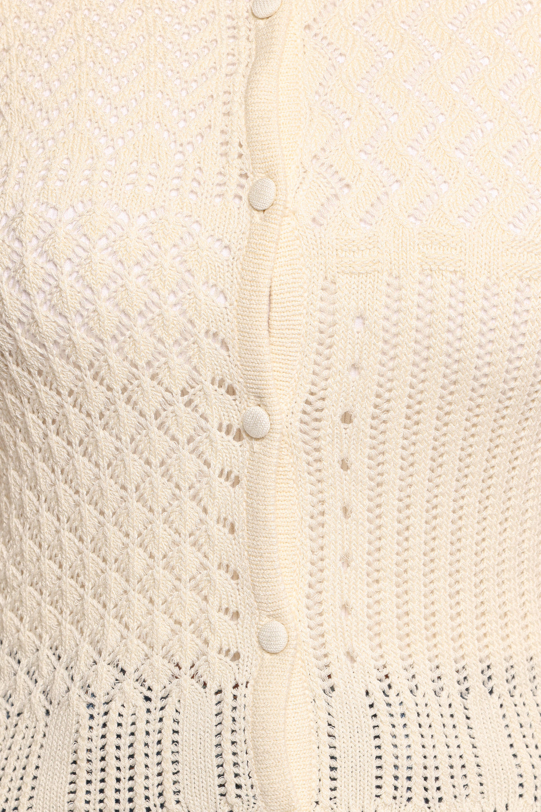 Hartley Multi Weave Knit Sweater - Cream