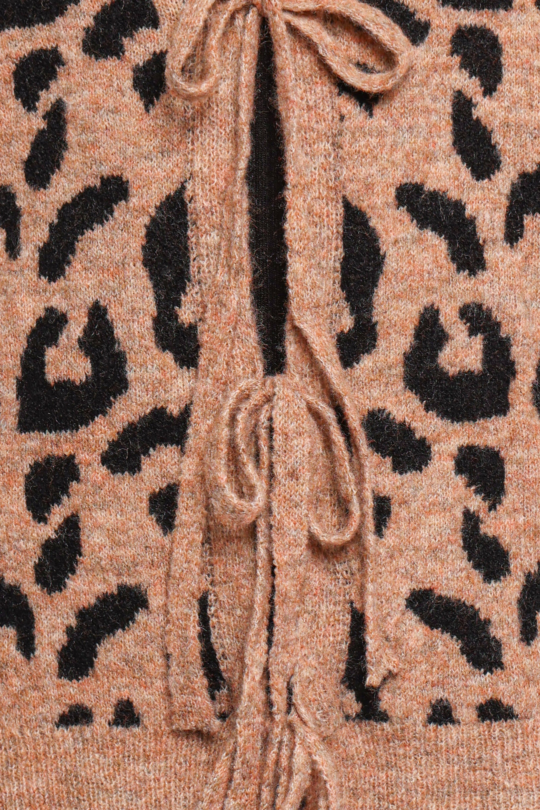 Hudson Tie Front Cardigan - Leopard