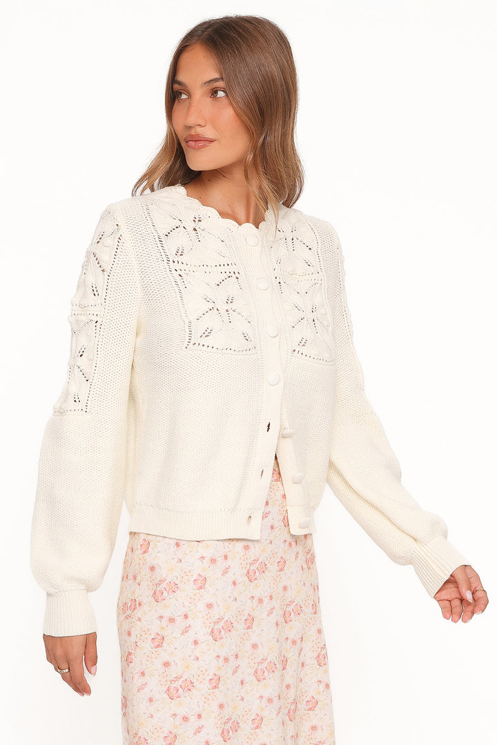 Jenner Button Front Cardigan - Butter Yellow